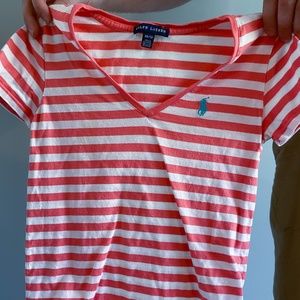 Ralph Lauren cotton striped v-neck